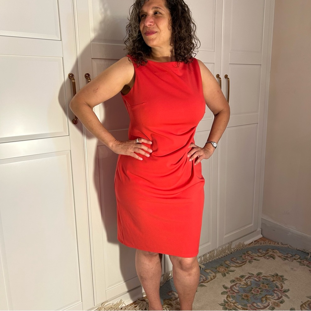 Anne Klein Day Dress Salmon Pink Size 14